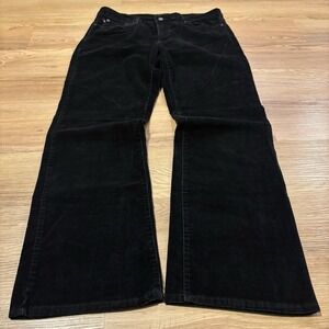 Vintage Polo Jean Co Pants Women's 12 (35x31) Black Corduroy Bootcut Flare Y2K
